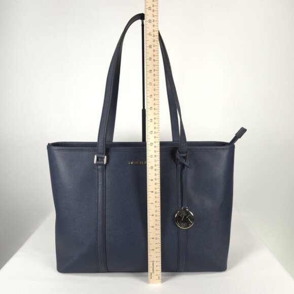 MICHAEL KORS LEATHER LOGO Navy Sady‎ Large Tote Bag IM-1904 F19 35T7GD4T7L 406 - Picture 8 of 16